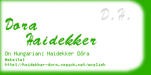 dora haidekker business card